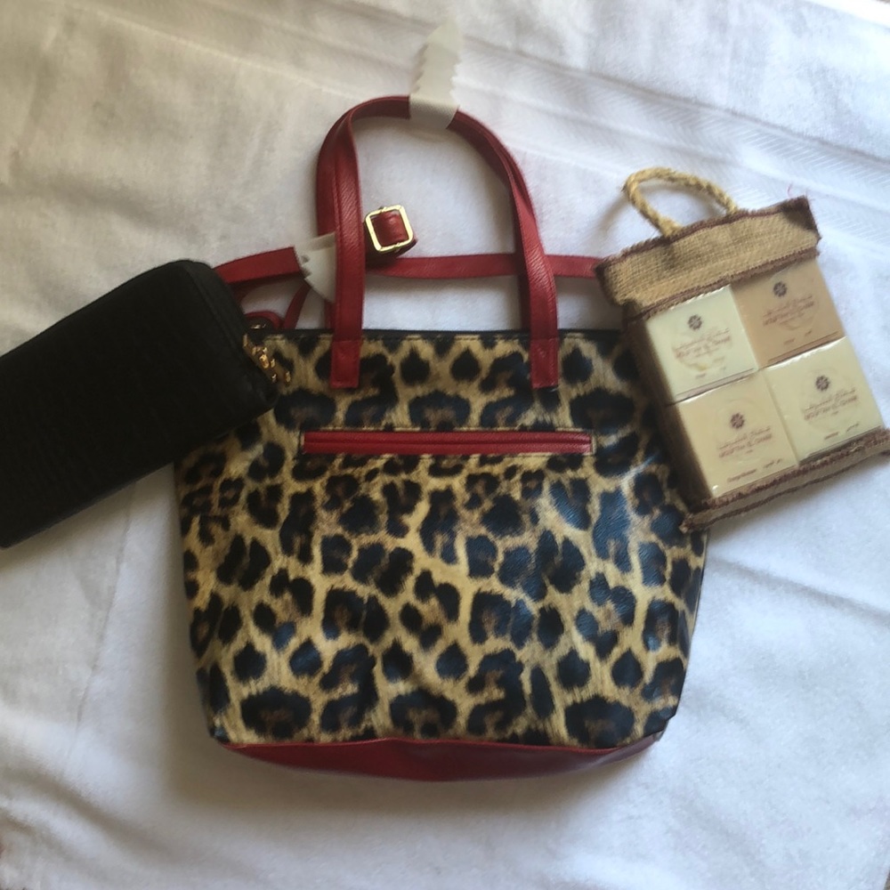 All new women’s bag, wallet and hand made soaps.